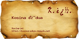 Kosina Édua névjegykártya